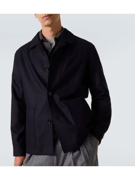 Geacă Zegna de lână albastru