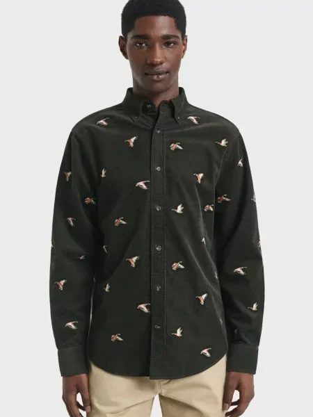 Вишита сорочка Gant зелена