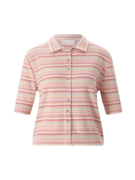 Wielobarwność koszula Hemisphere wełniana z krótkim rękawem