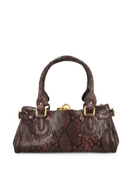 Geantă shopper Chloé din piele maro