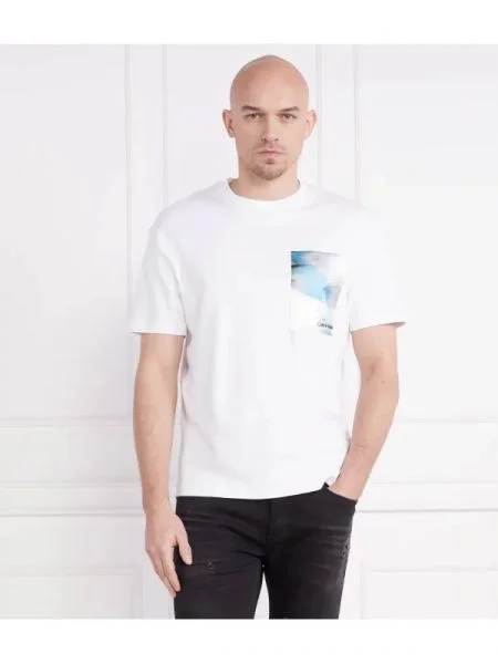 Calvin Klein Póló Glitch fehér