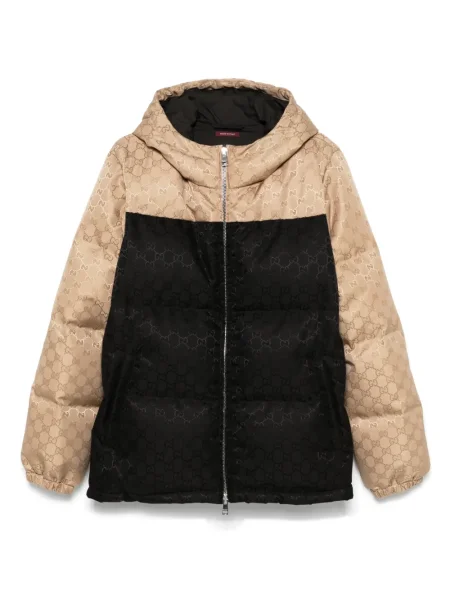 Geacă cu puf Gucci din canvas negru