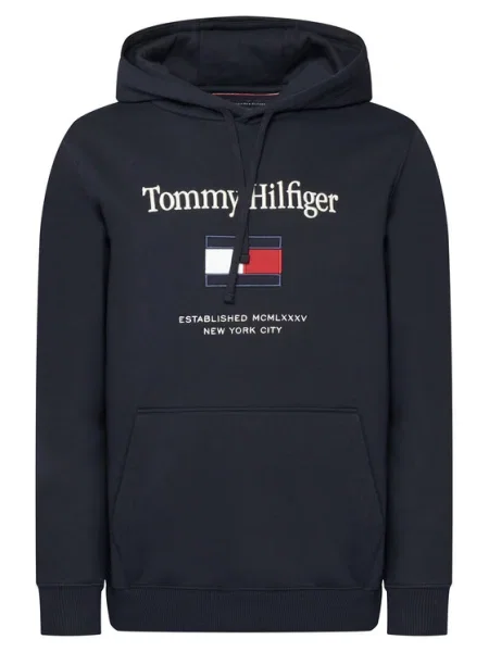 Tommy Hilfiger Pulóver Embro Flag Sötétkék kék