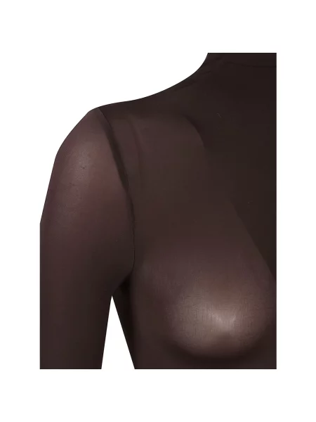 Koszulka Wolford skórzana brązowa