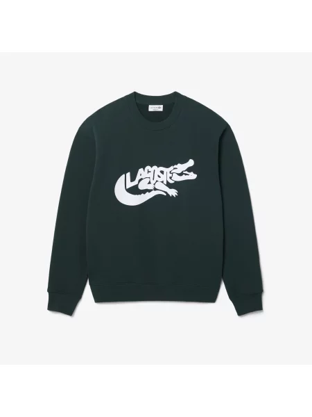 Lacoste Bluza Made In France Ciemnozielona zielony