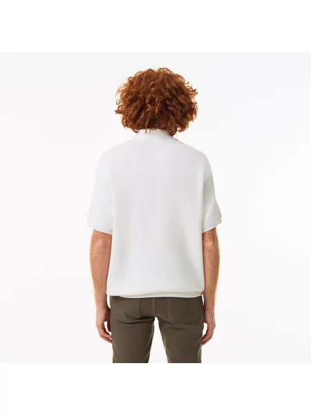 Lacoste Koszulka Polo Z Organicznej Bawełny Z Kołnierzykiem beżowa