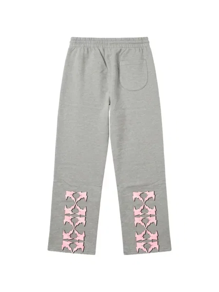 Pantaloni Off-white cu imagine alergare alb
