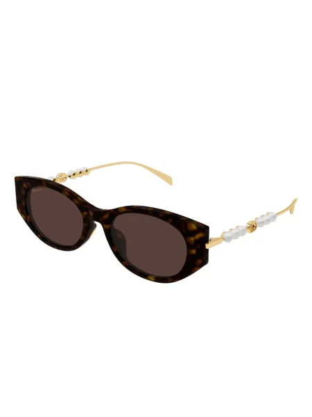 Ochelari de soare Gucci Eyewear cu perle maro