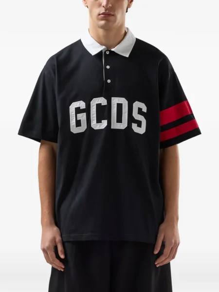 Polo Gcds cu dungi cu autograf negru