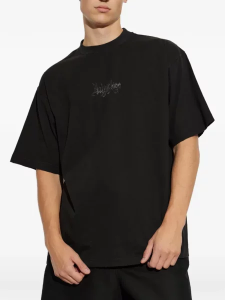 Tricou Balenciaga cu imagine negru