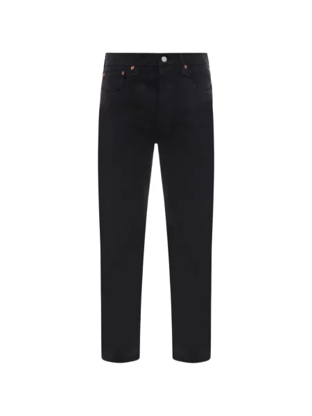 Blugi drepți Levi's® zdrențuiți negru