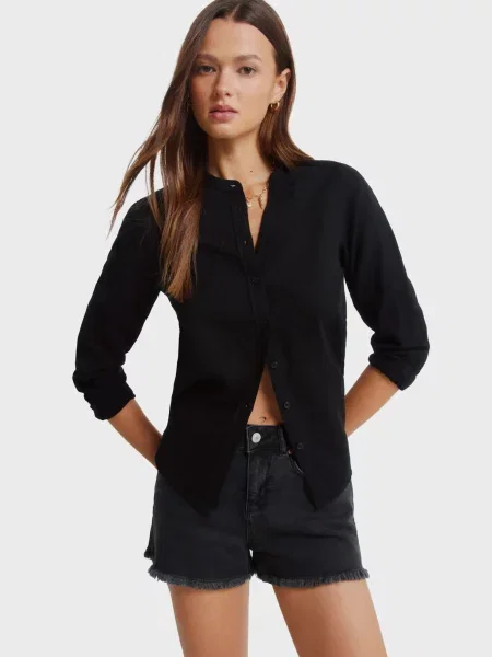 Лляна сорочка Springfield чорна