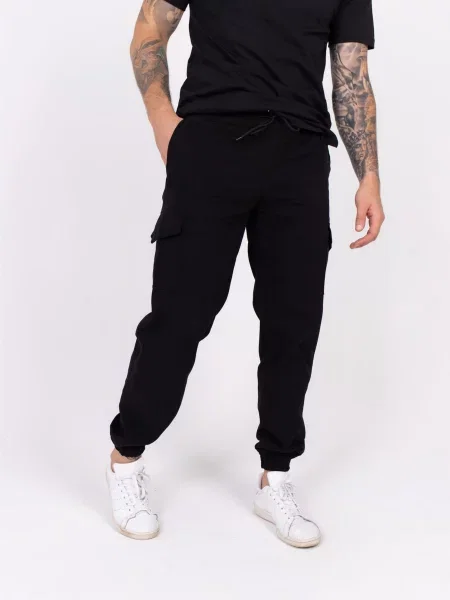 Брюки карго Feel And Fly черные