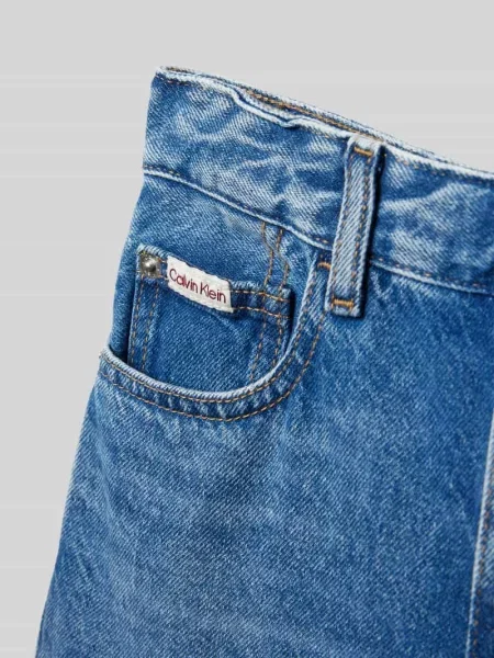 Szorty jeansowe z czystej bawełny Calvin Klein Jeans niebieskie