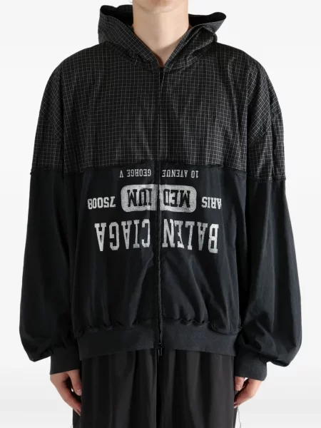 Καρό καρό πουκάμισο Balenciaga μαύρο