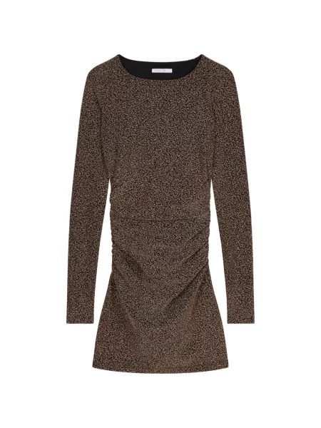 Rochie mini Patrizia Pepe cu volane maro