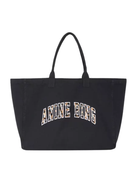 Shopperka Anine Bing płócienna czarna