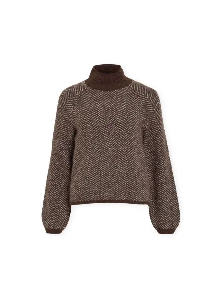 Pulover Vila tricotate maro