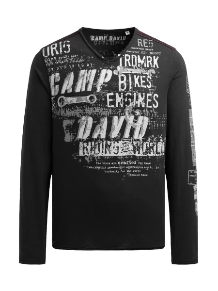 CAMP DAVID Majica črna bela