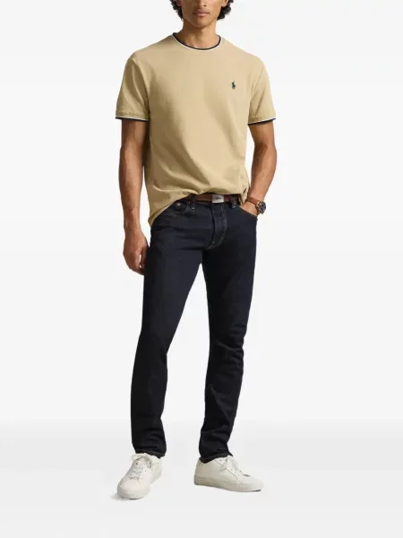 Ριγέ δερμάτινος κάλτσες Polo Ralph Lauren με κορδόνι μαύρο