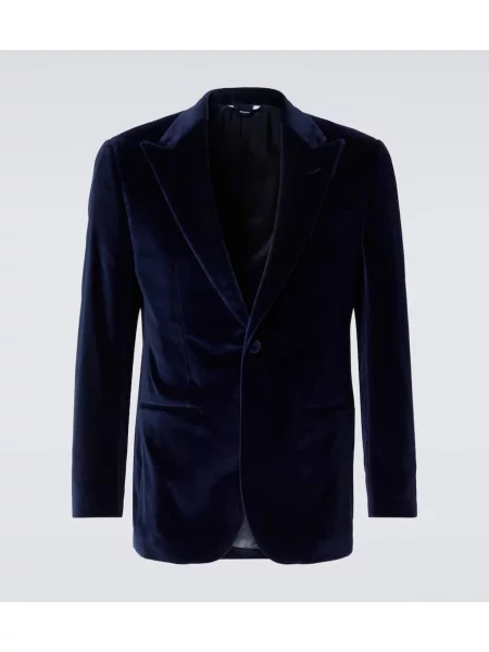 Sametový oblek Thom Sweeney modrý