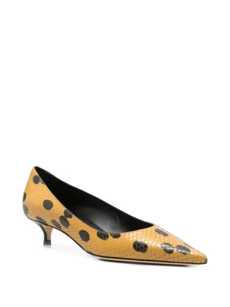 Pantofi cu toc Jimmy Choo cu buline galben