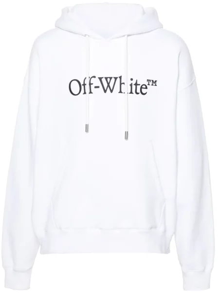Суичър с качулка Off-white бяло