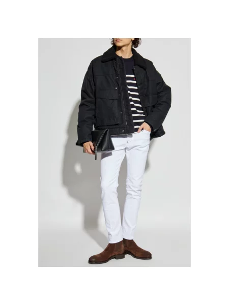 Sweter Dsquared2 wełniany z logo niebieski