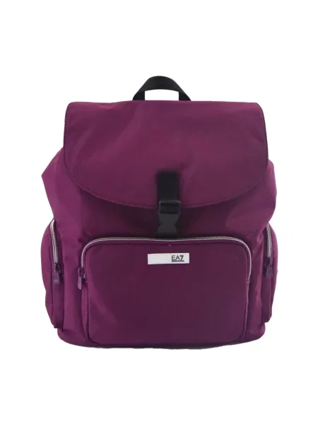 Plecak Emporio Armani Ea7 z logo fioletowy