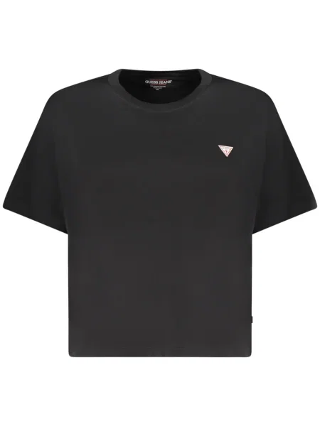 Tricou Guess Jeans scurt negru