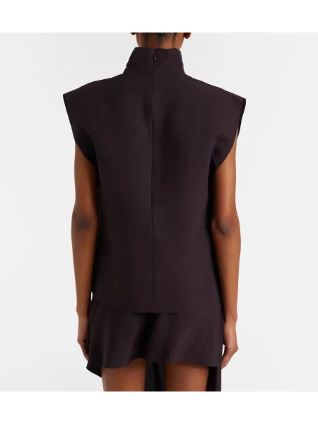Top Alaia poplin rjava