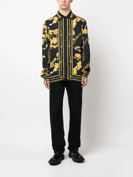 Ilgas marškiniai Versace Jeans Couture juoda
