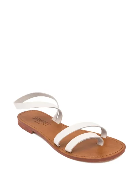 Sandale Sommet din piele alb