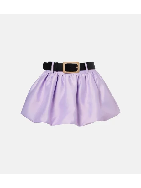 Tafta spódnica Self-portrait fioletowa