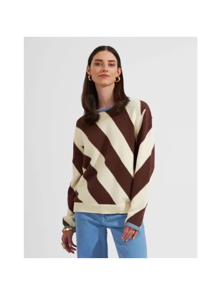 Sweter La Doublej brązowy