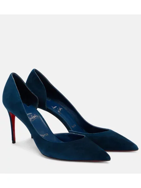 Semišové lodičky Christian Louboutin modré