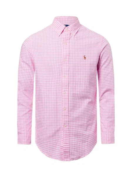 Polo Ralph Lauren koszula casual Mężczyźni Comfort Fit wyrazisty róż w kratkę S