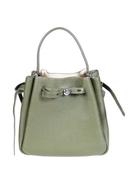 Kapelusz Tory Burch skórzany zielony