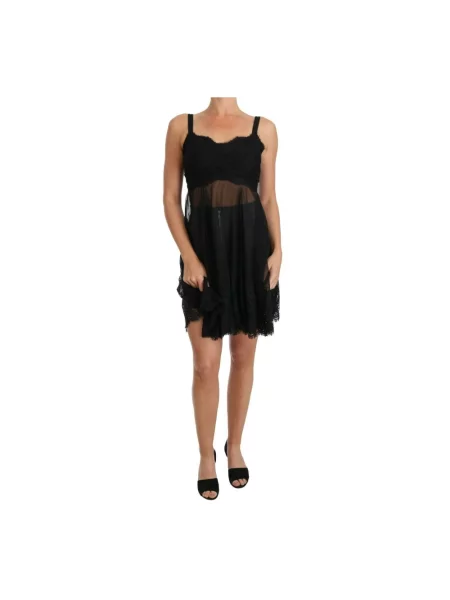 Sukienka Dolce And Gabbana koronkowa biznesowa czarna