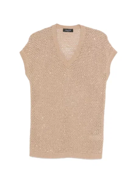 Елек Fabiana Filippi с пайети с V-образно деколте