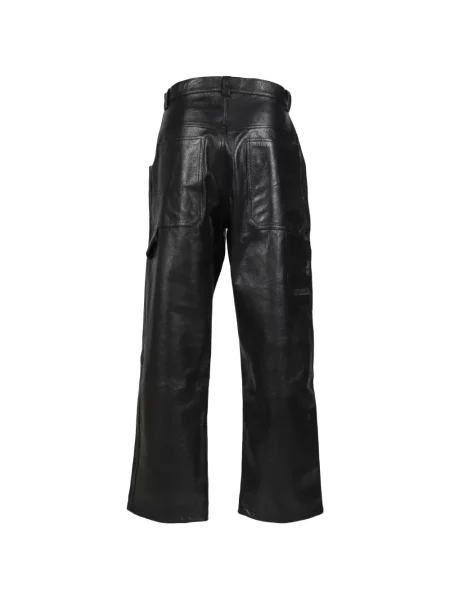 Pantaloni Vetements din piele negru
