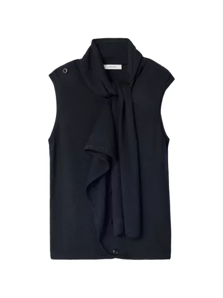 Cardigan Lemaire de lână asimetric negru