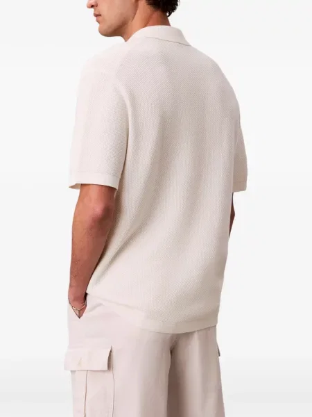 Kötött rövid pólóing Calvin Klein fehér