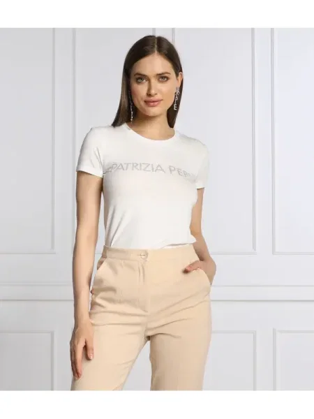 Tricou Patrizia Pepe scurt alb