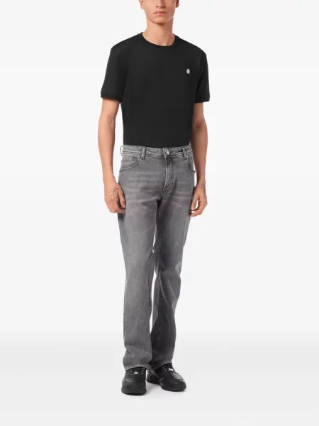 Blugi Billionaire cu 5 buzunare gri