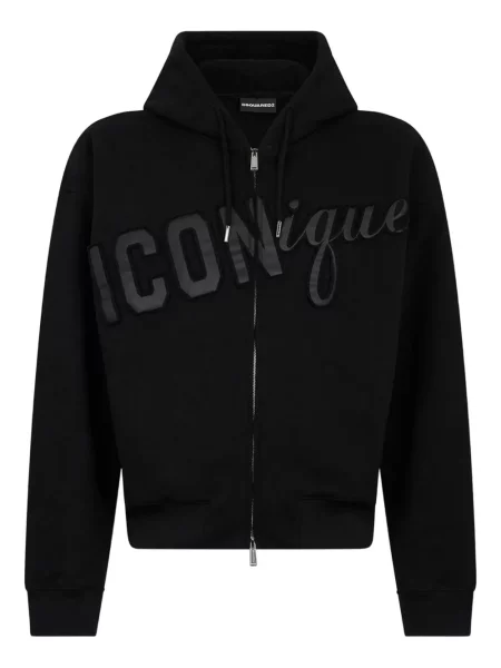 Hanorac cu glugă Dsquared2 cu glugă negru