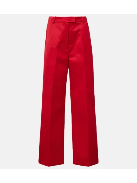 Pantaloni The Frankie Shop din satin roșu