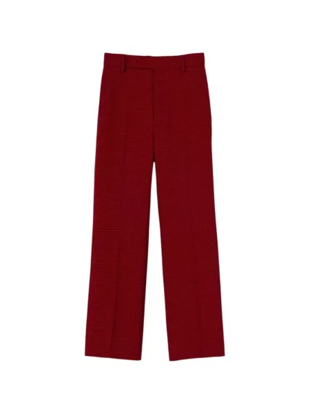 Pantaloni Plan C în carouri roșu