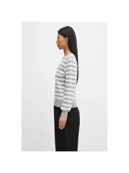 Barbour sweter z domieszką kaszmiru Lois Knitted Jumper lekki szary