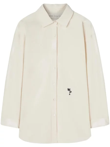 Cămașă Palm Angels cu broderie din poplin